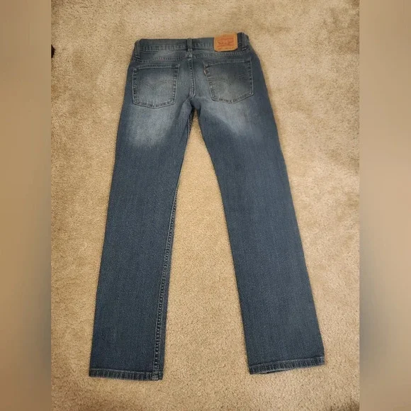 Womens Medium Wash Levi's 510 Skinny Straight Leg Jeans Size 28" Waist #C52 - Picture 6 of 7